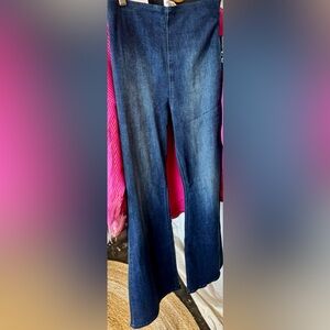 Insane Gene Plus Size Pull-On Dark Wash Flare Jeans NWT 1X–3X